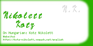 nikolett kotz business card